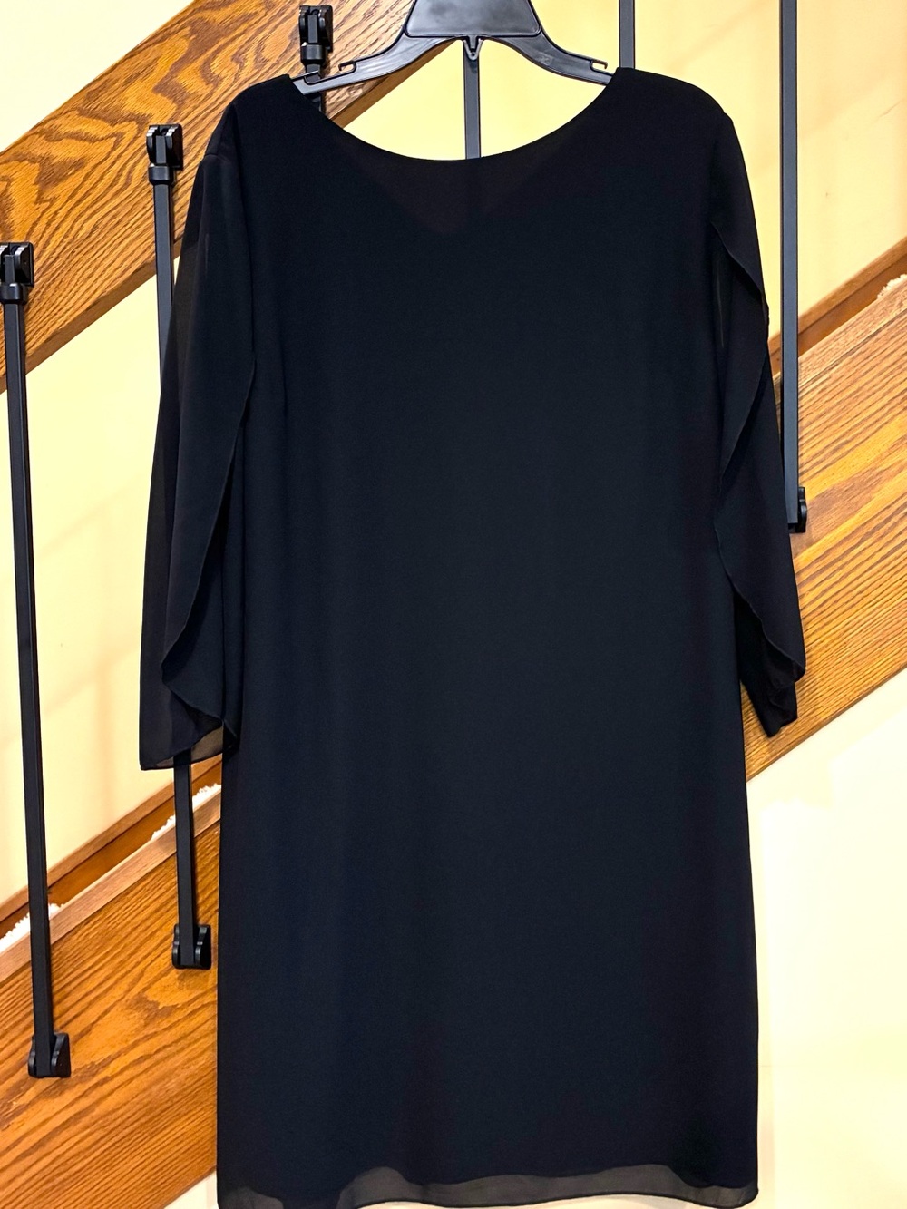 Grace Karin Dress shift Knee Length lined - sheer 3/4 Bell Sleeve . XL NWT